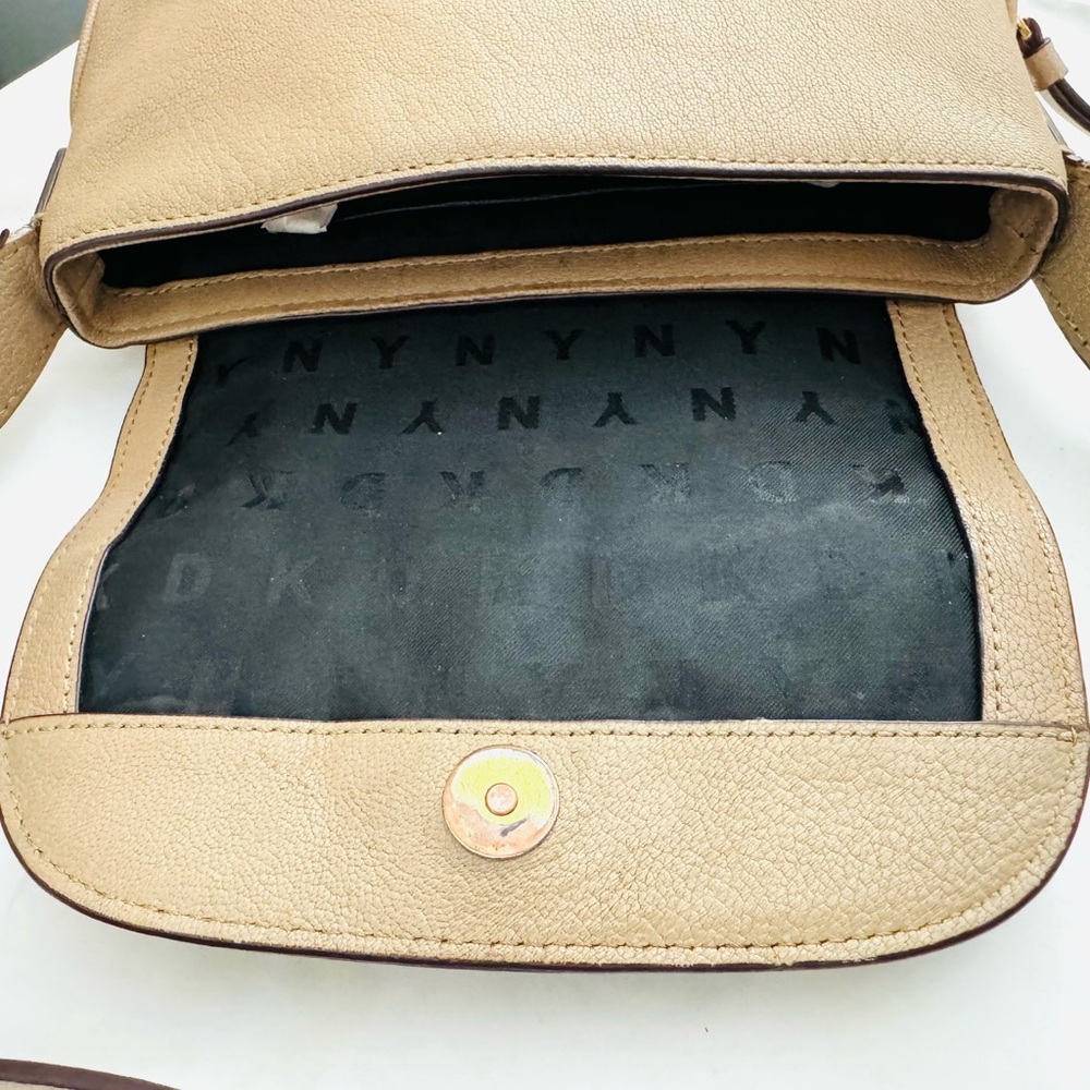 DKNY Beige Crossbody Bag with Gold Accents - Picture 13 of 16